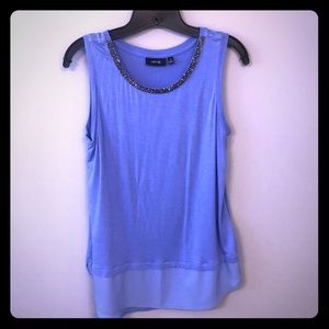 Periwinkle sleeveless blouse